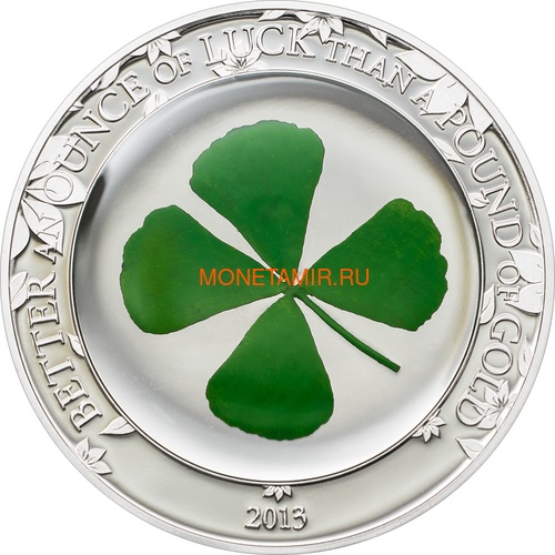  5  2013     (Palau 5$ 2013 Ounce of Luck 4-leaf clover)..60 ()