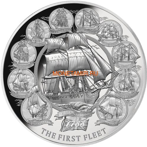  5  2018    (Niue 5$ 2018 First Fleet)..000952255562/60 ()