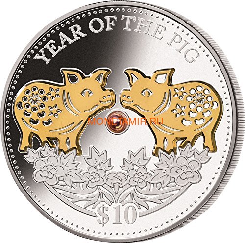  10  2019      (Fiji 10$ 2019 Lunar Pig Pearl)..60 ()