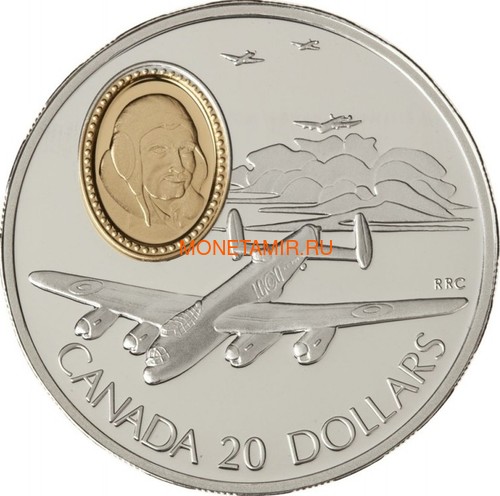 20  1990        (Canada 20$ 1990 Aviation Series Avro Lancaster John Emilius Fauquier 1oz Silver Coin)..68 ()