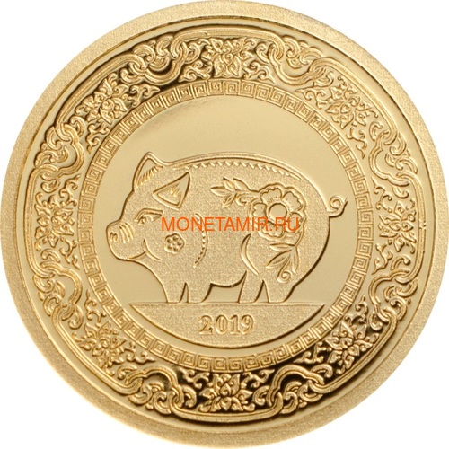  1000  2019   (Mongolia 1000 Togrog 2019 Year of the Pig Gold)..69 ()