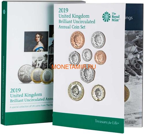 Великобритания Полный Годовой Набор 2019 (The 2019 UK Brilliant Uncirculated Annual Coin Set).Арт.67 (фото)