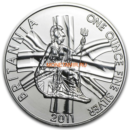  2  2011  (GB 2&#163; 2011 Britannia 1 Oz Silver Coin)..67 ()