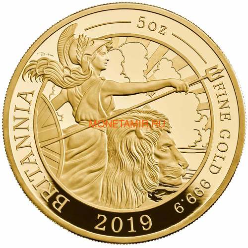  500  2019  (GB 500&#163; 2019 Britannia 5 Oz Gold Proof Coin)..67 ()