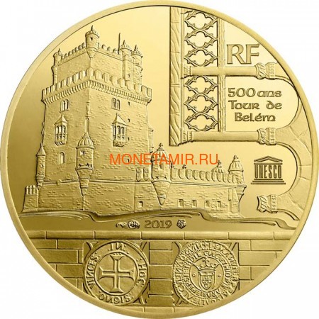  50  2019       (France 50E 2019 Tower Belem Vasco de Gama Gold Proof Coin)..67 ()