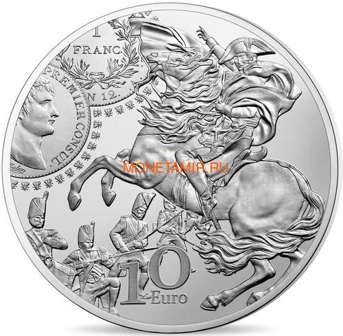 Франция 10 евро 2019 Франк Жерминаль Наполеон Сеятель Монеты на Монетах (France 10E 2019 The Germinal Franc Silver Proof Coin).Арт.92 (фото)