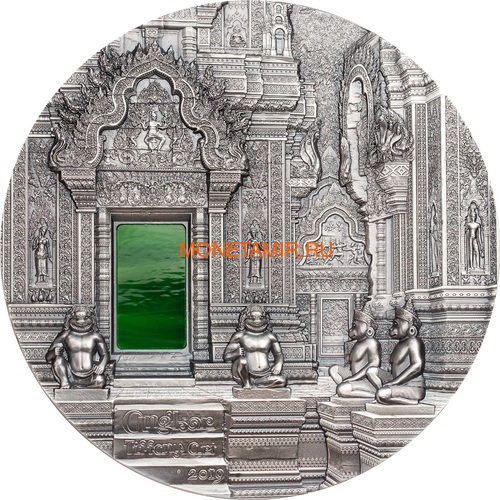 Палау 50 долларов 2019 Ангкор Кхмерская Архитектура серия Тиффани Килограмм (Palau 50$ 2019 Angkor Tiffany Art Kilo Silver Coin).Арт.67 (фото)