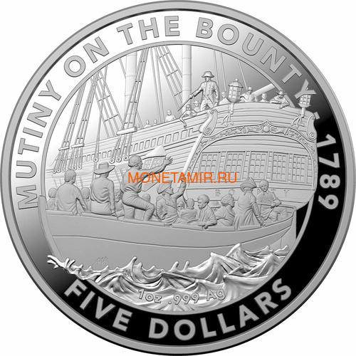  5  2019     (Australia 5$ 2019 Mutiny on the Bounty Ship 1 oz Silver Coin)..65 ()