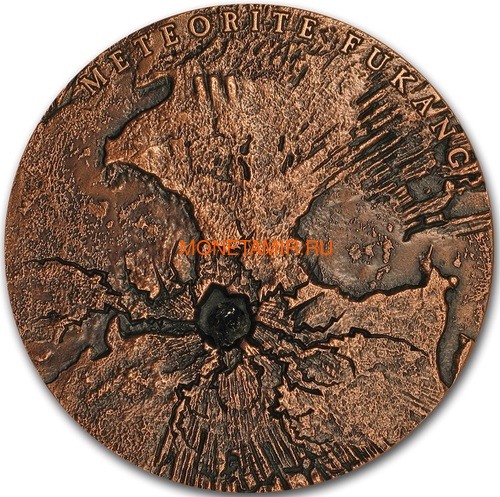 Ниуэ 5 долларов 2018 Метеорит Фукан Мир Метеоритов Космос (Niue 5$ 2018 Meteorite Fukang Space 2Oz Silver Coin).Арт.001188257843/65 (фото)