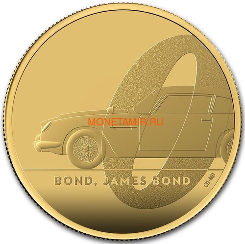 Великобритания 100 фунтов 2020 Джеймс Бонд (GB 100&#163; 2020 James Bond 1oz Gold Proof Coin).Арт.65 (фото)