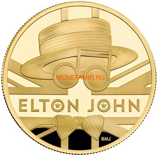 Великобритания 100 фунтов 2020 Элтон Джон Легенды Музыки (GB 100&#163; 2020 Elton John Music Legends 1oz Gold Proof Coin).Арт.82 (фото)