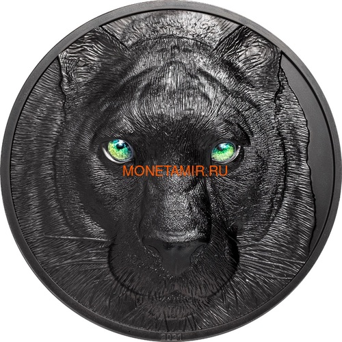 Палау 50 долларов 2021 Черная Пантера Килограмм ( Palau 50$ 2021 Black Panther Hunters by Night Kilo Silver Coin ).Арт.92 (фото)