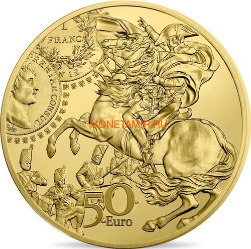 Франция 50 евро 2019 Франк Жерминаль Наполеон Сеятель Монеты на Монетах ( France 50E 2019 The Germinal Franc Gold Proof Coin ).Арт.92 (фото)
