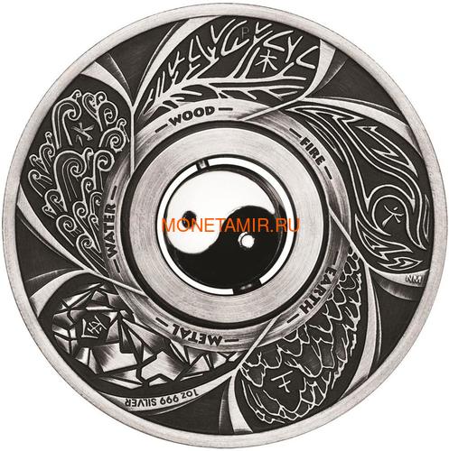 Тувалу 1 доллар 2016 Инь Янь Вращающийся Шарм (Tuvalu 1$ 2016 Yin Yang Rotating Charm 1oz Siler Coin).Арт.92 (фото)