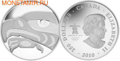 Канада 250 долларов 2010. Орел. Ванкувер-2010 Канада 250 долларов 2010. Орел. Ванкувер-2010