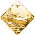 Палау 500 долларов 2008 Линкор Миссури Боевые Корабли (Palau 500$ 2008 USS Missouri Battleships 2,5oz Gold).Арт.60