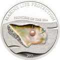 Палау 5 долларов 2011.Жемчужина - Принцесса моря серия Защита морской жизни.