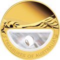 Австралия 100 долларов 2011 Сокровища Австралии Инкапсулированная Жемчужина (Australia 100$ 2011 Treasures of Australia Pearls 1oz Gold Proof Coin).Арт.K3,5G