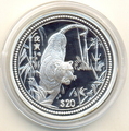 Либерия 20 долларов 1998.Год Тигра.Арт.000098432650/60