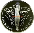 Франция 100 франков 1991 Баскетбол Корзина (France 100 francs 1991 Basketball Silver Coin).Арт.000098637325/60
