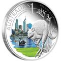 Австралия 1 доллар 2011.&quot;Празднование Австралии&quot; &quot;Восточная Австралия&quot; &quot;Кенгуру&quot;