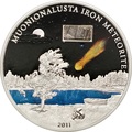 Острова Кука 5 долларов 2011 Метеорит Муонионалуста (Cook Islands 5$ 2011 Meteorite Muonionalusta).Арт.60