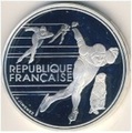 Франция 100 франков 1990. XVI Зимние Олимпийские игры 1992 года в Альбервиле.Конькобежный спорт.Франция 100 франков 1990.