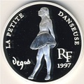 Сокровища музеев Европы. Маленькая Танцовщица. Франия 10 франков - 1,5 евро 1997.