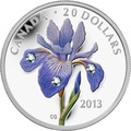  20  2013       (Canada 20C$ 2013 Flower Blue Flag Iris Raindrop Swarovski Silver Proof)..000338442914/67