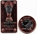Кабинда 40 реал и 25 реал 2014 набор из двух монет. «Футбол – Бразилия Чемпионат Мира ФИФА 2014».Арт.000075047515