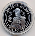 Гибралтар 5 фунтов 2005. Наполеон. 200 лет Трафальгарскому сражению.Арт.000110447676