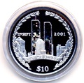 Британские Виргинские Острова 10 долларов 2002. «11 сентября».