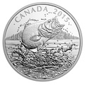 Канада 20 долларов 2015.Североамериканская спортивная рыбалка - Большеротый окунь.