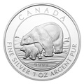 Канада 5 долларов 2015.Полярный медведь с детенышем.