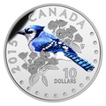 Канада 10 долларов 2015.Голубая Сойка - Красочные певчие птицы Канады.