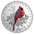 Канада 10 долларов 2015.Красный Кардинал - Красочные певчие птицы Канады.