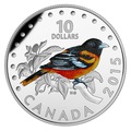 Канада 10 долларов 2015.Иволга Балтимора - Красочные певчие птицы Канады.