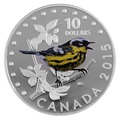 Канада 10 долларов 2015. Магнолиевый лесной певун серия Красочные певчие птицы Канады.