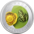 Канада 25 центов 2014.Леопардовая лягушка и кувшинка.Арт.000089748232