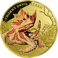 Ниуэ 100 долларов 2015 Ящерица Колючий Дьявол Замечательные Рептилии (Niue $100 2015 Thorny Devil Lizard Remarkable Reptiles 1oz Gold Proof Coin).Арт.85