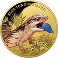 Ниуэ 100 долларов 2016 Ящерица Синеязыкий Cцинк Замечательные Рептилии (Niue $100 2016 Blue Tongue Lizard Remarkable Reptiles 1oz Gold Proof Coin).Арт.85