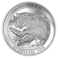 Канада 20 долларов 2015.Медведь Гризли ловит рыбу.Арт.60