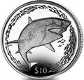 Британские Виргинские Острова 10 долларов 2016.Лимонная акула.Арт.60