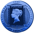 Остров Вознесения 1 крона 2015.Синяя марка – Два пенни (Two Penny Blue).Арт.60