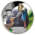 Тувалу 1 доллар 2016 Птица Южный Казуар серия Исчезающие виды.Арт.60