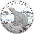 Канада 20 долларов 2017 Полярный медведь – Сияющий север (Canada 20$ 2017 Glistening North The Polar Bear).Арт.000529352988/60