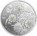 Канада 20 долларов 2017 Перламутровый цветок Тысячелистник птармика (achillea ptarmica).Арт.60