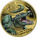 Ниуэ 100 долларов 2018 Морской Крокодил Замечательные Рептилии (Niue 100$ 2018 Remarkable Reptile Saltwater Crocodile 1 oz Gold Coin).Арт.60