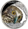 Тувалу 1 доллар 2018 Иглоногая Сова – Исчезающие виды (Tuvalu 1$ 2018 Endangered Extinct Powerful Owl).Арт.60