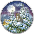 Канада 30 долларов 2017 Ушастая Сова в Лунном свете (Canada 30$ 2017 Glow-In-The-Dark Coin - Animals in the Moonlight Great Horned Owl).Арт.60